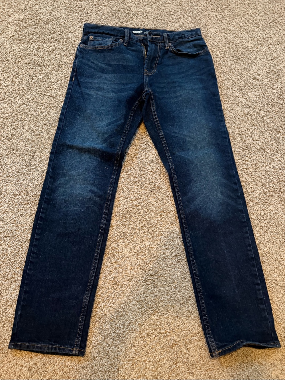Old Navy Slim Jeans in Dark Blue Denim with Orange Stitching